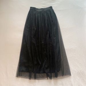 Black Tulle Maxi Skirt